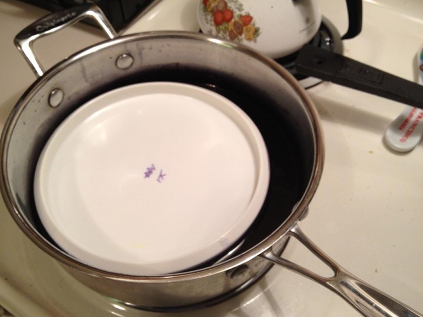 disc in the dye pan